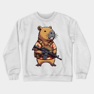 tactical capybara Crewneck Sweatshirt